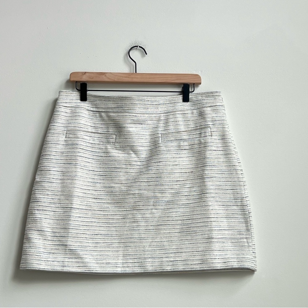 NWT Loft  Tweed Pocket Shift Skirt Size 12 Textured Stripe Preppy Mod-chic Retro - Picture 4 of 12